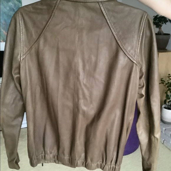 Reiss Brown Leather Jacket - Picture 3 of 8